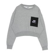 Casual Fleece Crewneck Sweatshirt Nike , Gray , Dames