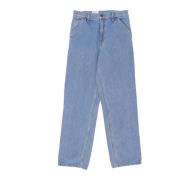 Blauw Steen Gebleekte Werkjeans Carhartt Wip , Blue , Heren