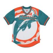 Miami Dolphins Mesh V-neck Jas Mitchell & Ness , Multicolor , Heren