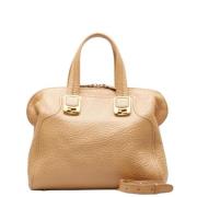 Pre-owned Leather handbags Fendi Vintage , Beige , Dames