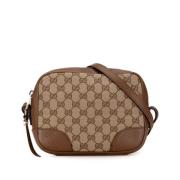 Pre-owned Canvas crossbody-bags Gucci Vintage , Beige , Dames