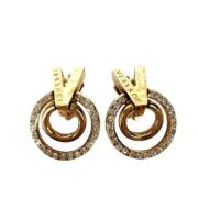 Pre-owned Metal earrings Versace Pre-owned , Yellow , Dames