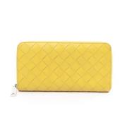 Pre-owned Leather wallets Bottega Veneta Vintage , Yellow , Dames