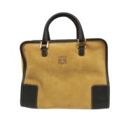 Pre-owned Suede handbags Loewe Pre-owned , Beige , Dames