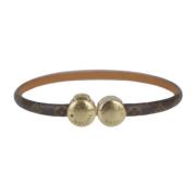 Pre-owned Leather bracelets Louis Vuitton Vintage , Brown , Dames