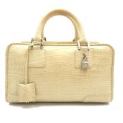 Pre-owned Fabric handbags Loewe Pre-owned , Beige , Dames