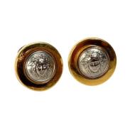 Pre-owned Metal earrings Versace Pre-owned , Yellow , Dames