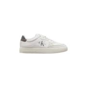 Bright White-Charcoal Grey Sneakers Calvin Klein , White , Heren