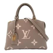 Pre-owned Leather louis-vuitton-bags Louis Vuitton Vintage , Gray , Da...