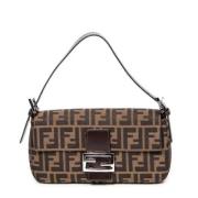 Pre-owned Canvas shoulder-bags Fendi Vintage , Brown , Dames