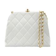 Pre-owned Leather chanel-bags Chanel Vintage , White , Dames