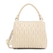 Zachte gewatteerde leren tas Kazar , Beige , Dames