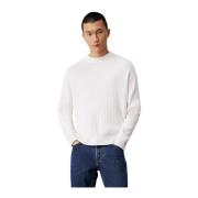 Ivoor Linear Sweater Katoen Biologisch Calvin Klein Jeans , White , He...