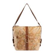 Veelzijdige Geo Classic Schoudertas Alviero Martini 1a Classe , Brown ...