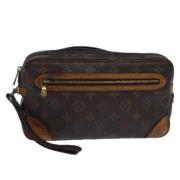 Pre-owned Canvas clutches Louis Vuitton Vintage , Brown , Dames