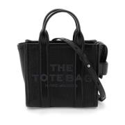 Gestructureerde Leren Mini Tote Tas Marc Jacobs , Black , Dames