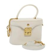 Pre-owned Leather handbags Versace Pre-owned , White , Dames