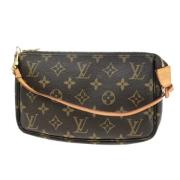 Pre-owned Canvas clutches Louis Vuitton Vintage , Brown , Dames