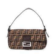 Pre-owned Canvas shoulder-bags Fendi Vintage , Brown , Dames