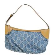 Pre-owned Denim shoulder-bags Gucci Vintage , Blue , Dames