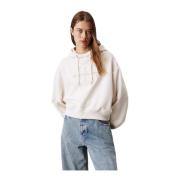 Chenille Monogram Hoodie Ivoor Calvin Klein Jeans , White , Dames