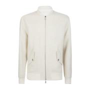 Cashmere Lana Bomber Full Zip Eleventy , Beige , Heren