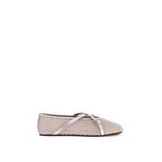 Glittery Mesh Ballerina Flats D'Accori , Gray , Dames