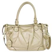 Pre-owned Leather gucci-bags Gucci Vintage , Beige , Dames