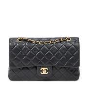 Pre-owned Leather shoulder-bags Chanel Vintage , Black , Dames