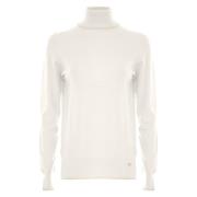 Tijdloze Polo Hals Trui Kocca , White , Dames