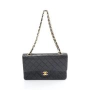 Pre-owned Leather chanel-bags Chanel Vintage , Black , Dames