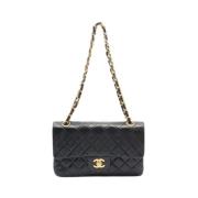 Pre-owned Leather chanel-bags Chanel Vintage , Black , Dames