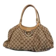 Pre-owned Canvas gucci-bags Gucci Vintage , Brown , Dames