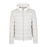 Zijde Kasjmier Nylon Hooded Jas Eleventy , Beige , Heren