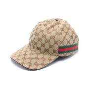 Pre-owned Canvas hats Gucci Vintage , Beige , Dames