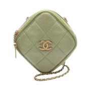 Pre-owned Leather chanel-bags Chanel Vintage , Green , Dames