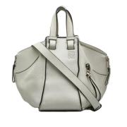 Pre-owned Leather handbags Loewe Pre-owned , White , Dames