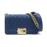 Pre-owned Fabric shoulder-bags Chanel Vintage , Blue , Dames