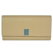 Pre-owned Leather wallets Burberry Vintage , Beige , Dames