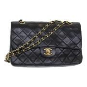 Pre-owned Leather handbags Chanel Vintage , Black , Dames