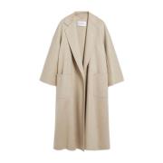 Beige Kasjmier Jas Kimono Stijl Max Mara , Beige , Dames