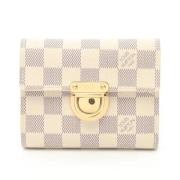 Pre-owned Coated canvas wallets Louis Vuitton Vintage , White , Dames