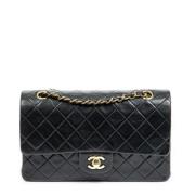 Pre-owned Leather shoulder-bags Chanel Vintage , Black , Dames