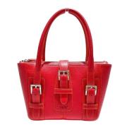 Pre-owned Leather handbags Loewe Pre-owned , Red , Dames