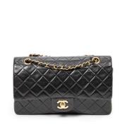 Pre-owned Leather shoulder-bags Chanel Vintage , Black , Dames