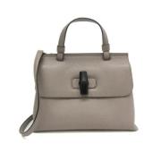 Pre-owned Leather gucci-bags Gucci Vintage , Gray , Dames