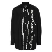 Zwarte Button-Detail Shirt met Unieke Vouwdetails Comme des Garçons , ...