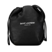 Pre-owned Leather shoulder-bags Yves Saint Laurent Vintage , Black , D...