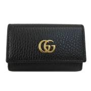 Pre-owned Leather key-holders Gucci Vintage , Black , Dames