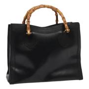 Pre-owned Leather handbags Gucci Vintage , Black , Dames